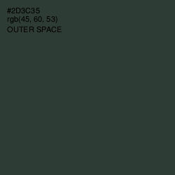 #2D3C35 - Outer Space Color Image